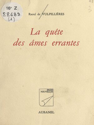 cover image of La quête des âmes errantes